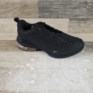 PUMA Meza Women Shoes Sz 8.5 Athletic Running Black Mesh Low Top Lace Up Sneaker